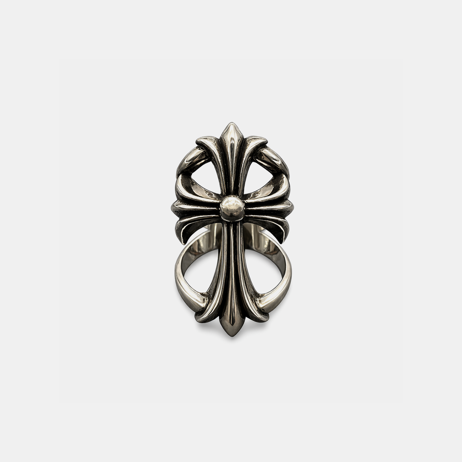 Gothic Medieval Fleur Ring - Silver