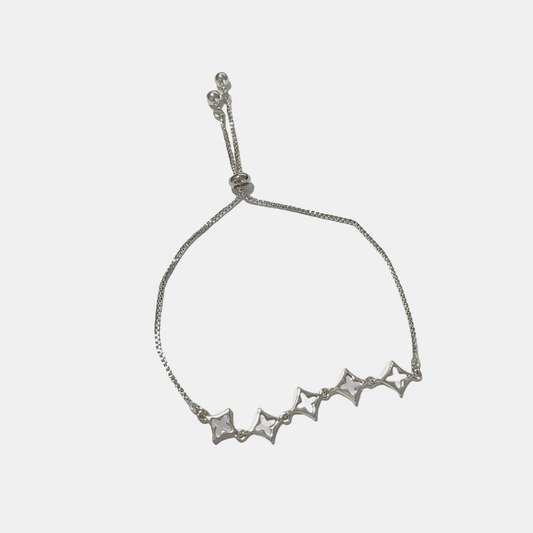 Shell Star Slide Bracelet - White Gold (Preorder)