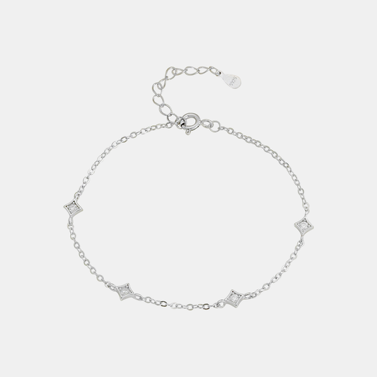 Mini North Star Bracelet - White Gold