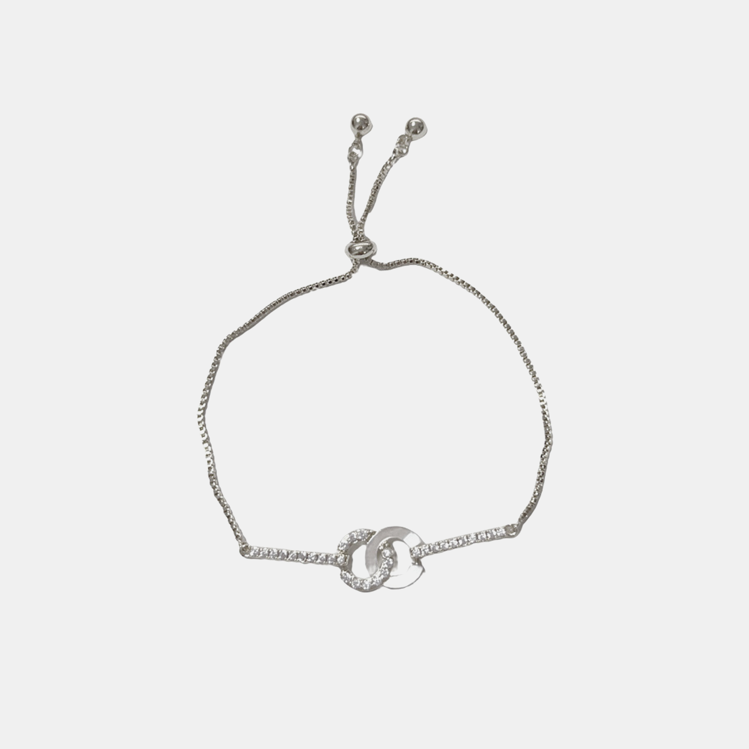 Infinity Bond Link Bracelet - White Gold