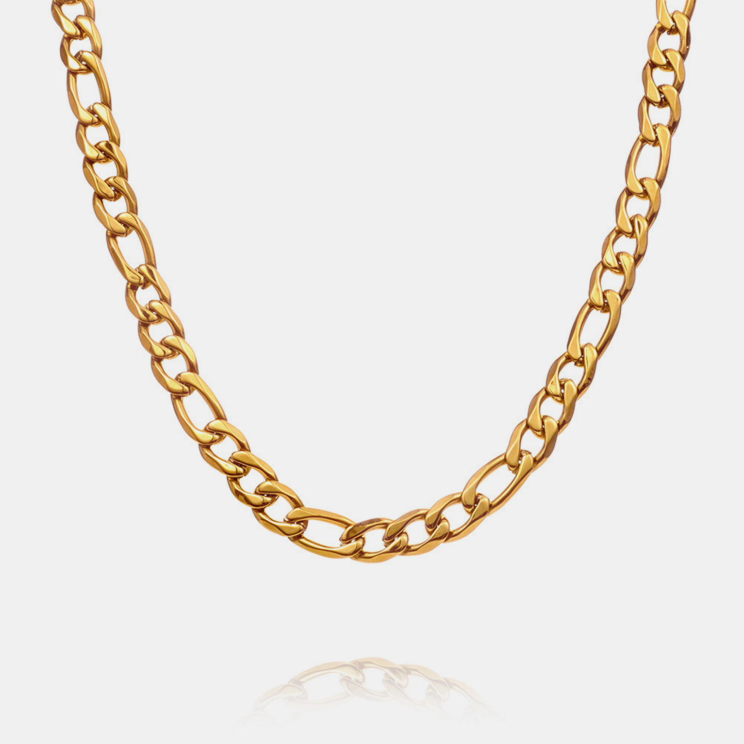 9mm Figaro Link Chain - Gold