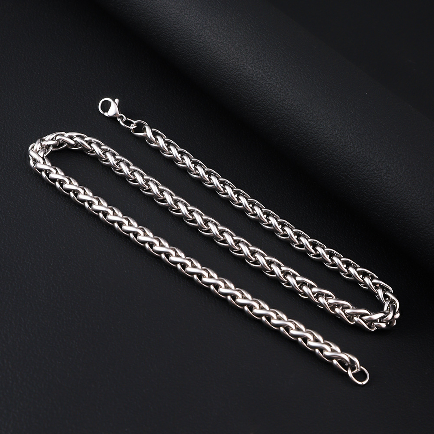 3mm Steel Frame Rope Chain - White Gold