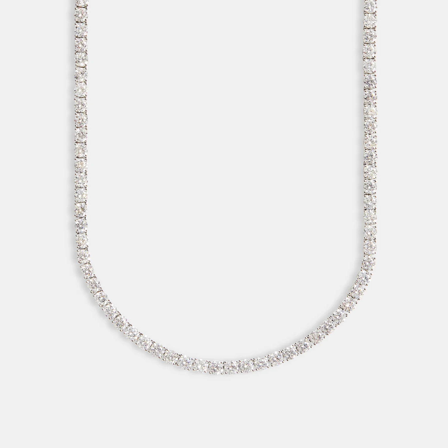 4mm Tennis Link Chain - White Gold