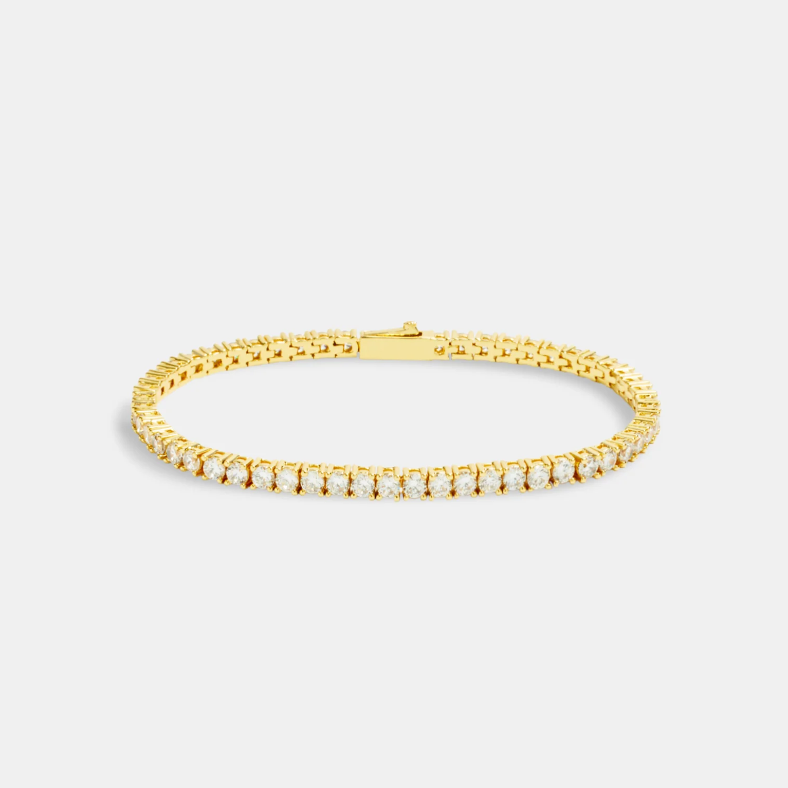 3mm Tennis Link Bracelet - Gold