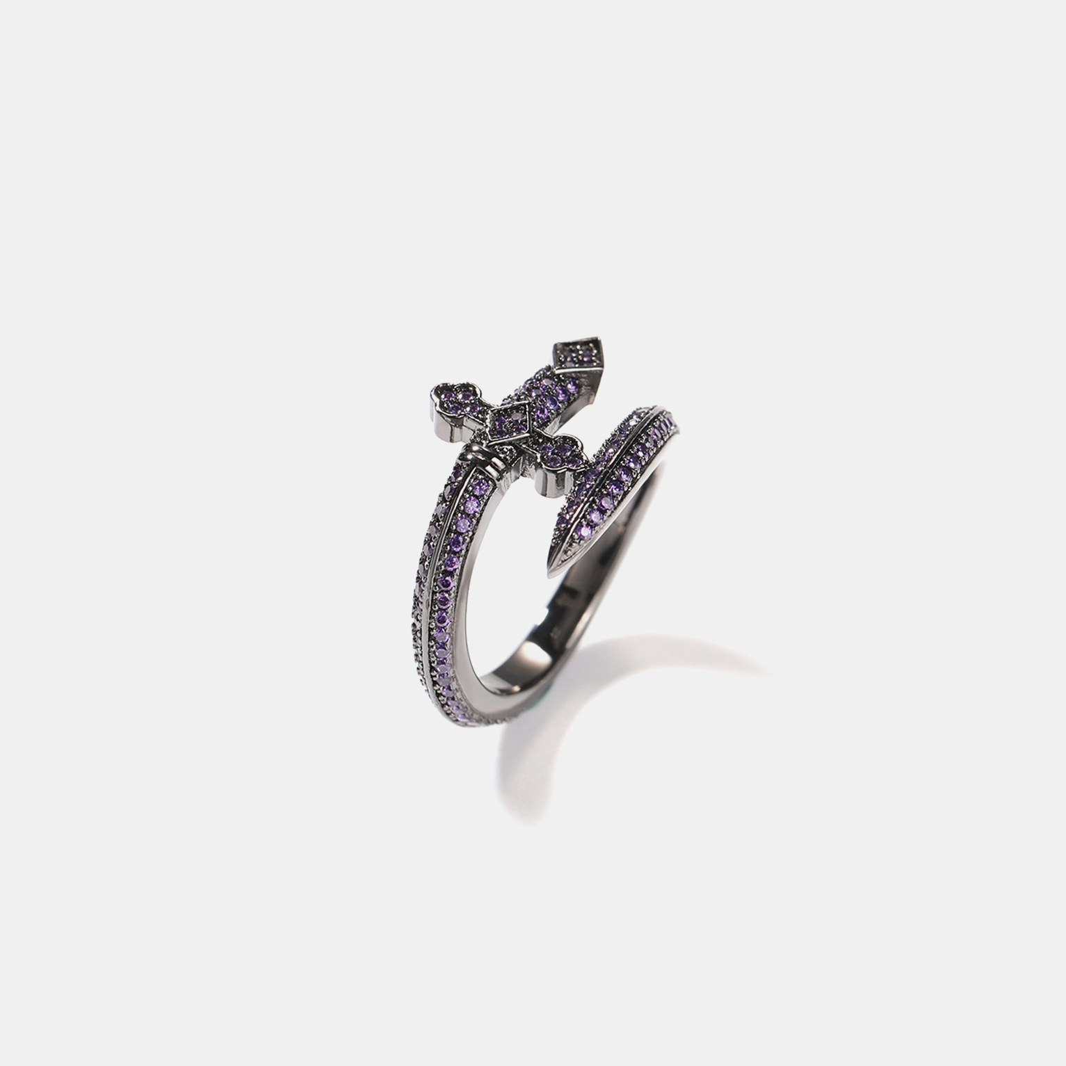 Diamond Sword Ring - Black Gold