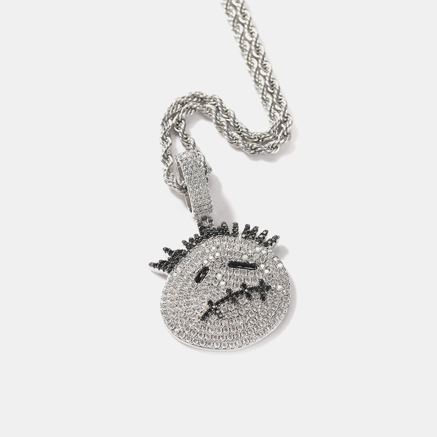 Iced Cactus Jack Mascot Pendant - White Gold