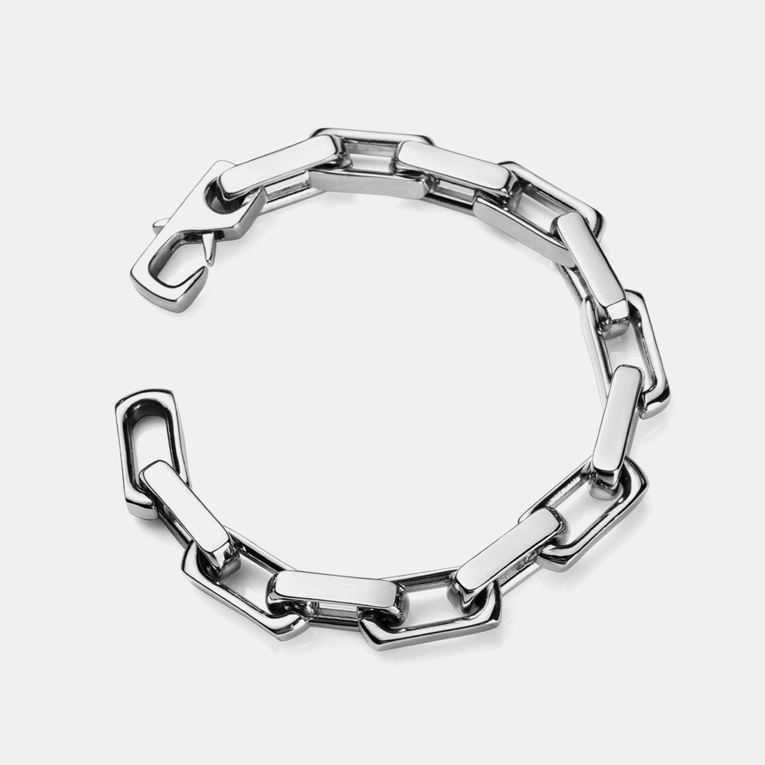 Plating Cable Link Bracelet - Silver