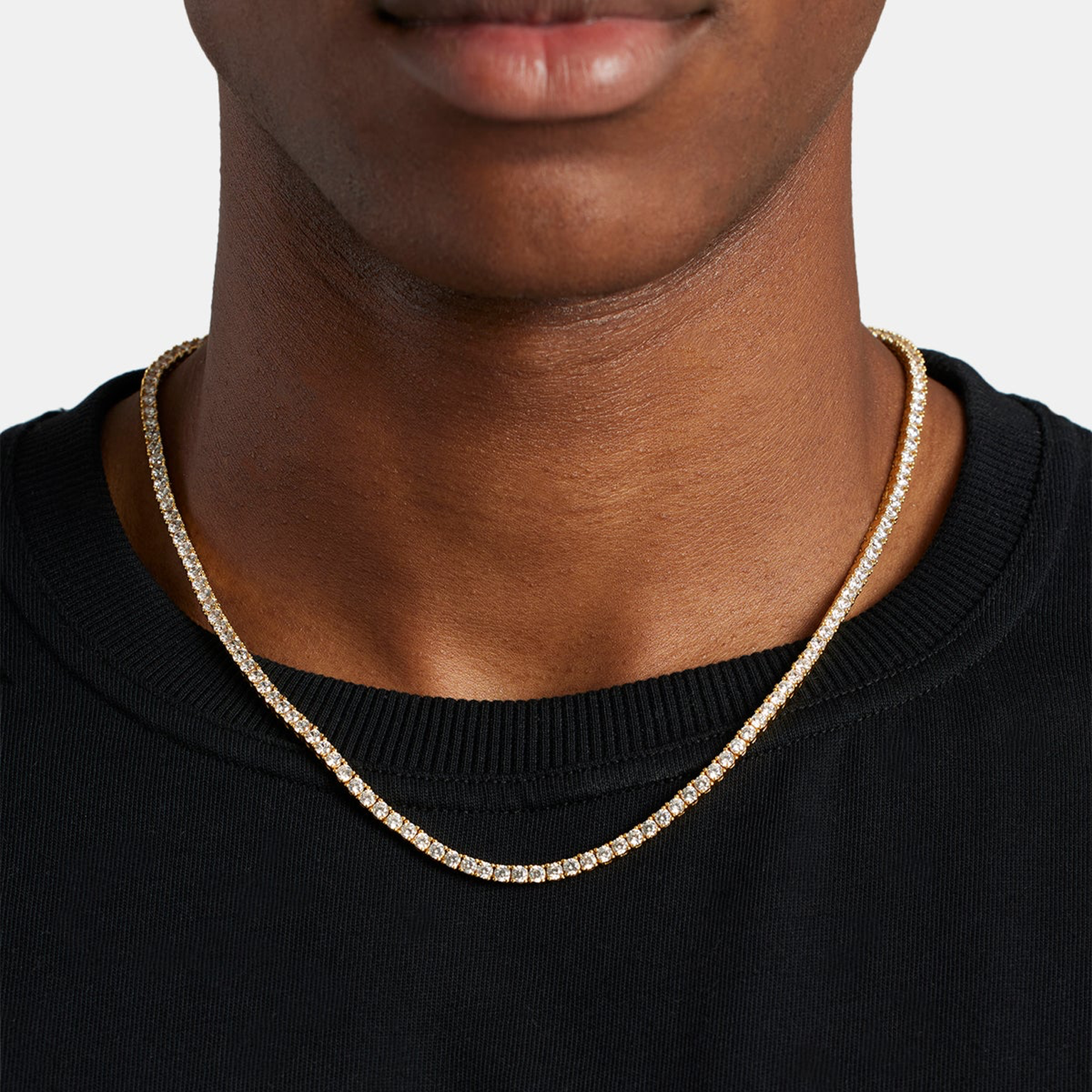 3mm Tennis Link Chain - Gold