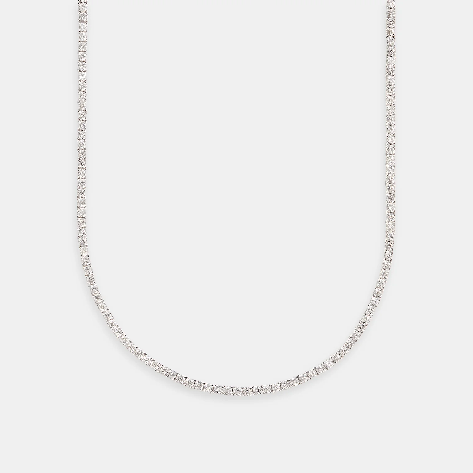 3mm Tennis Link Chain - White Gold