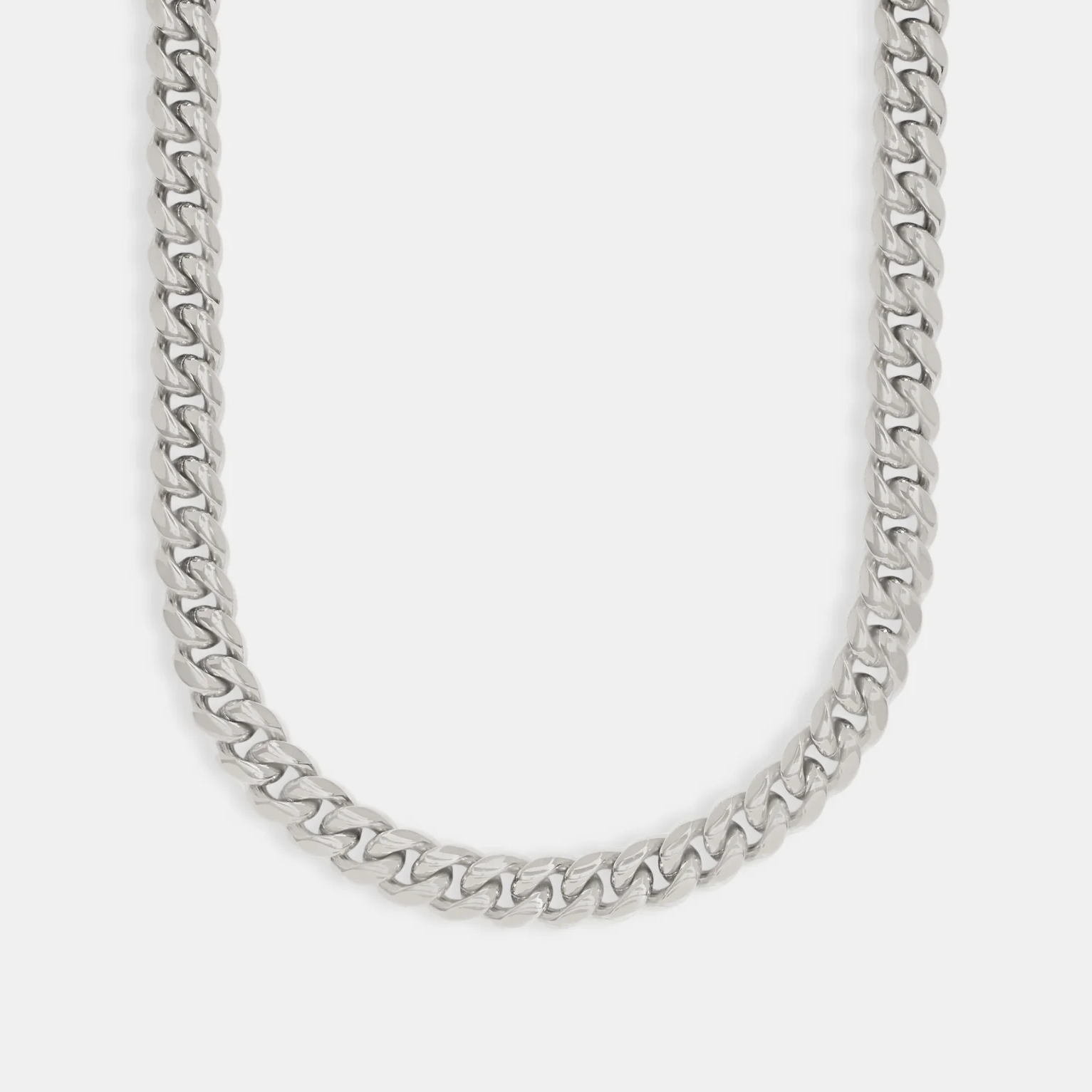 12mm Miami Cuban Link Chain -  White Gold