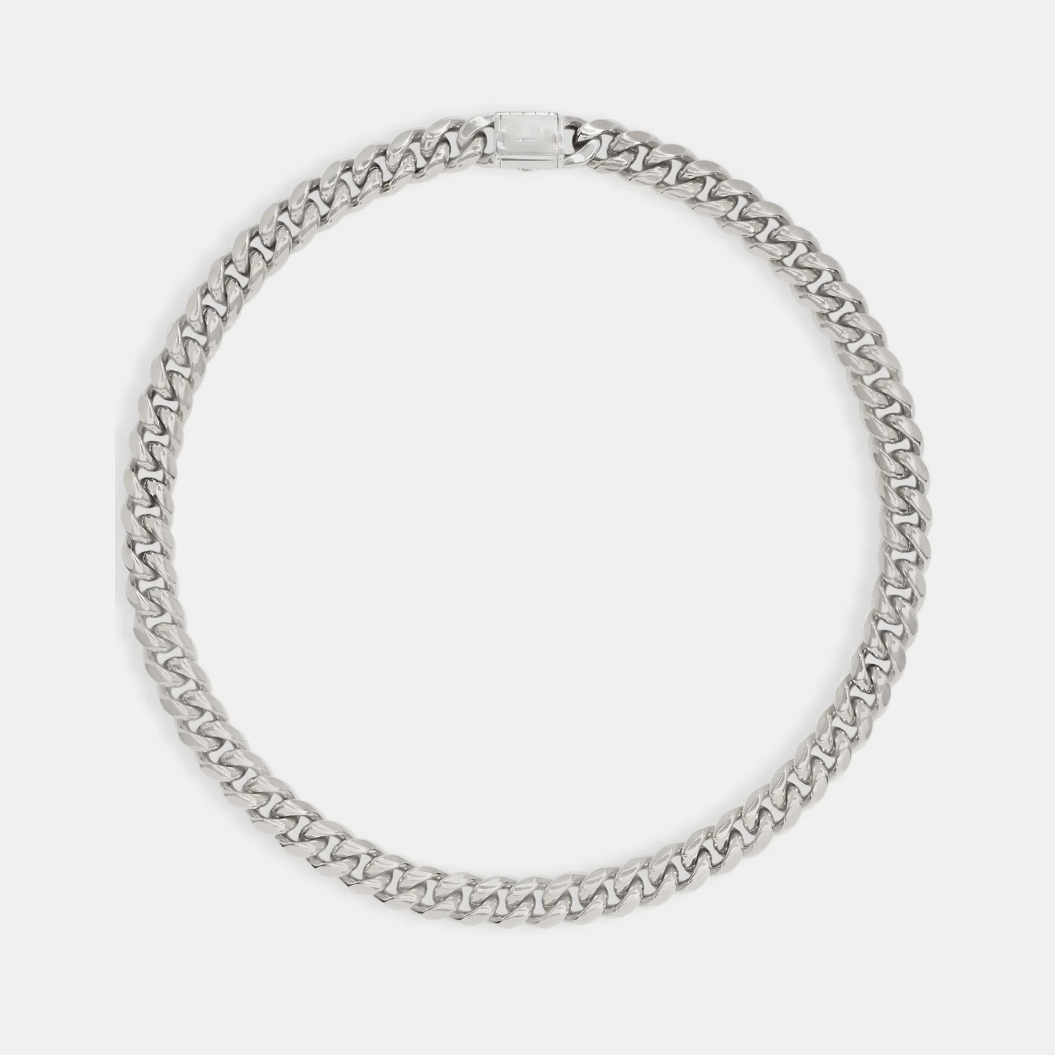 12mm Miami Cuban Link Chain -  White Gold