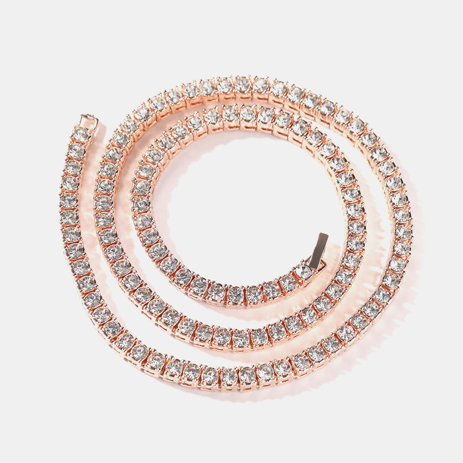 4mm Tennis Link Bracelet - Rose Gold