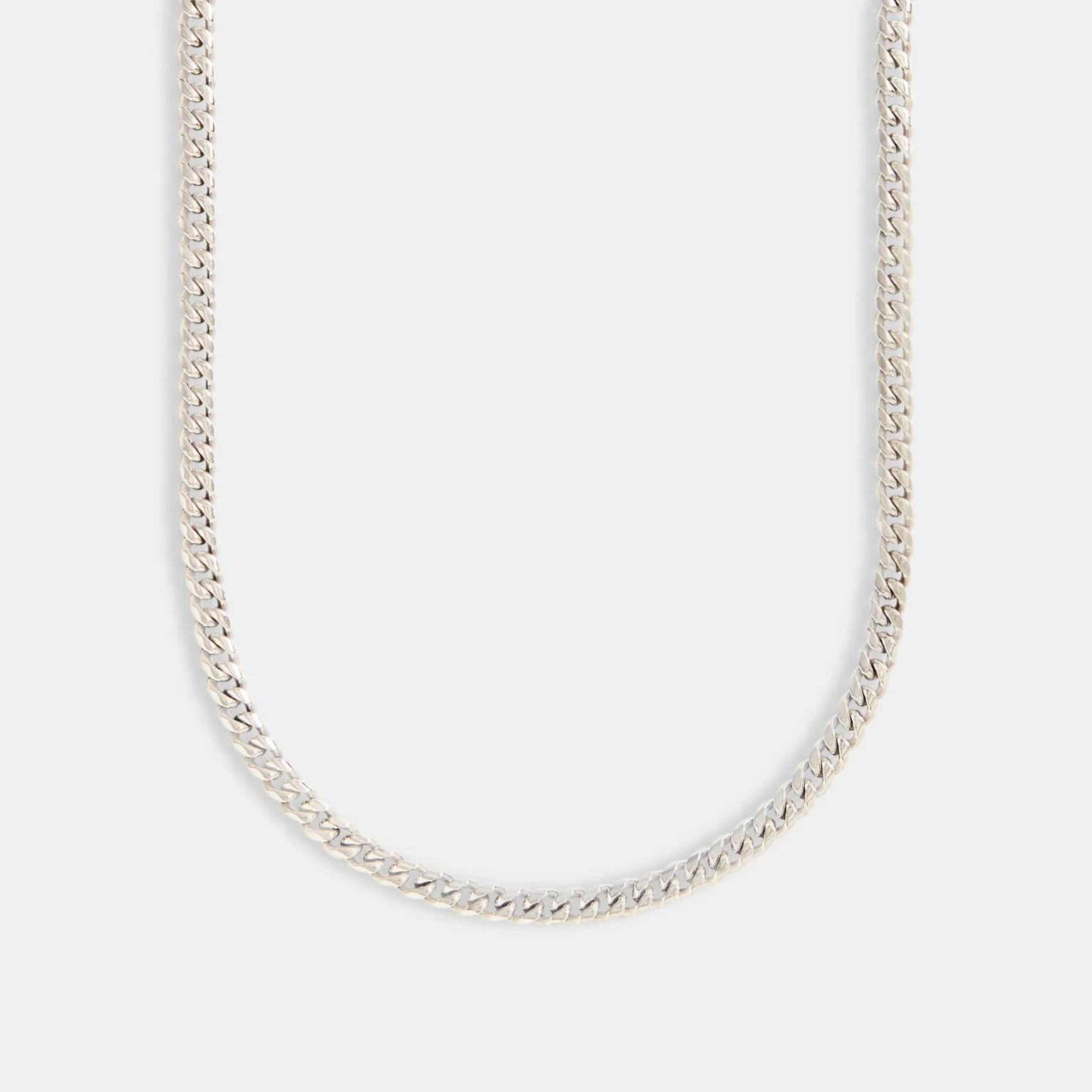 5mm Miami Cuban Link Chain - White Gold